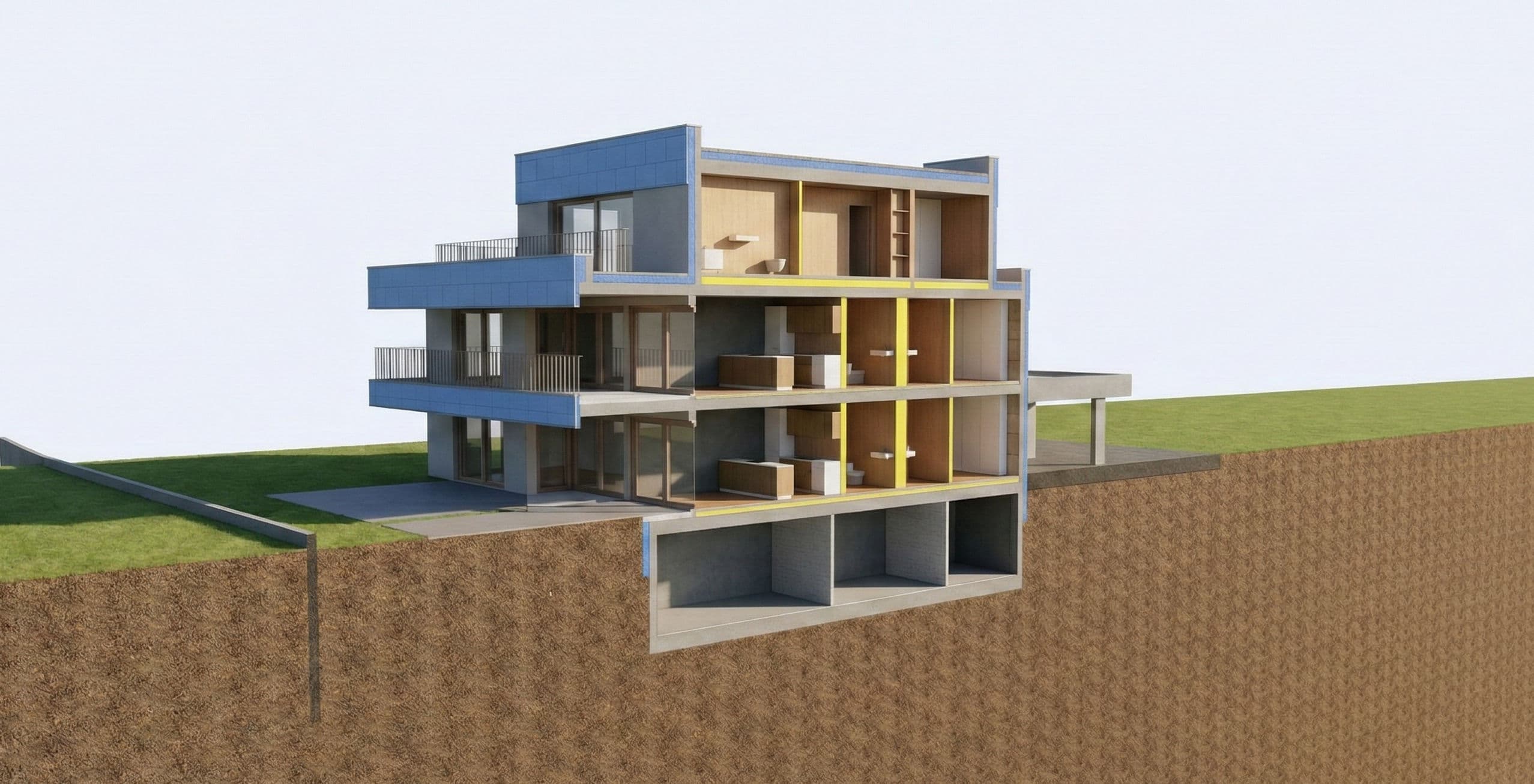 Bauunternehmer prüft Ausschreibungsunterlagen auf der Baustelle